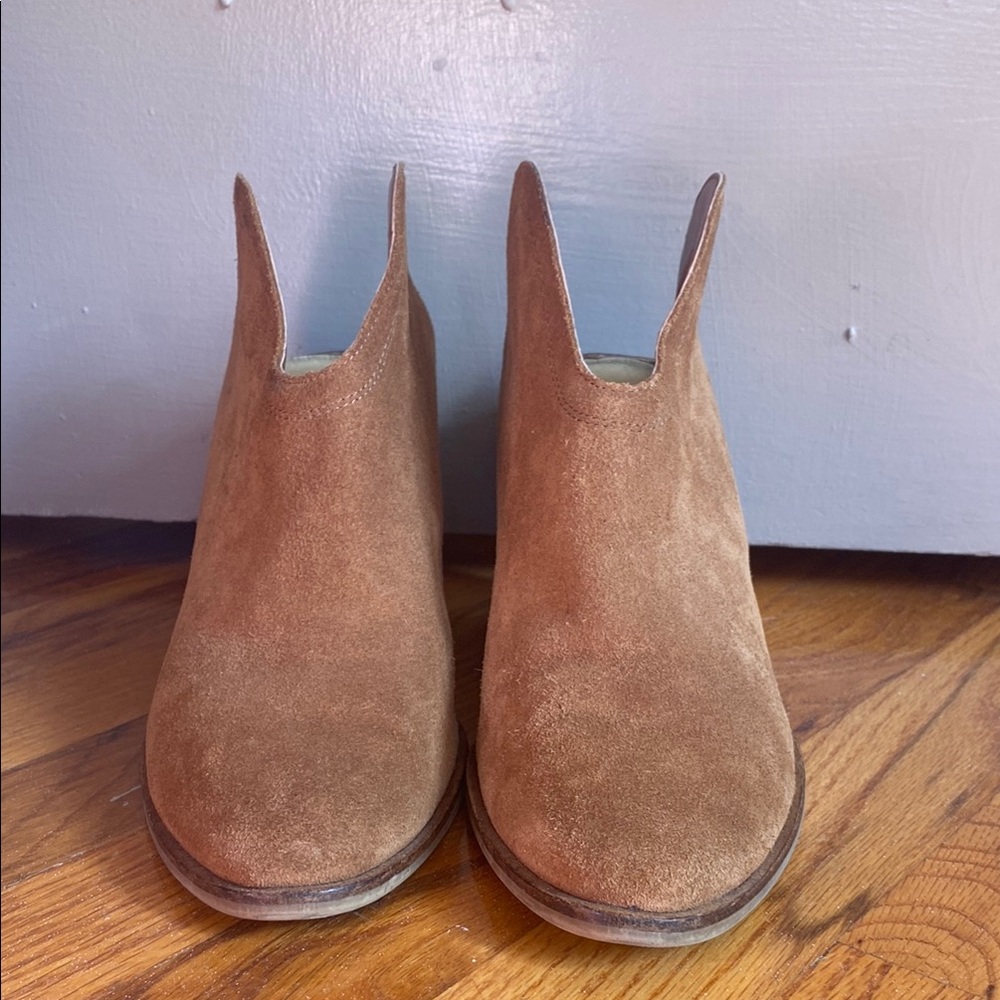 Chinese Laundry Women’s Kelso Open Back Split Suede Mule Boots (size 8.5)